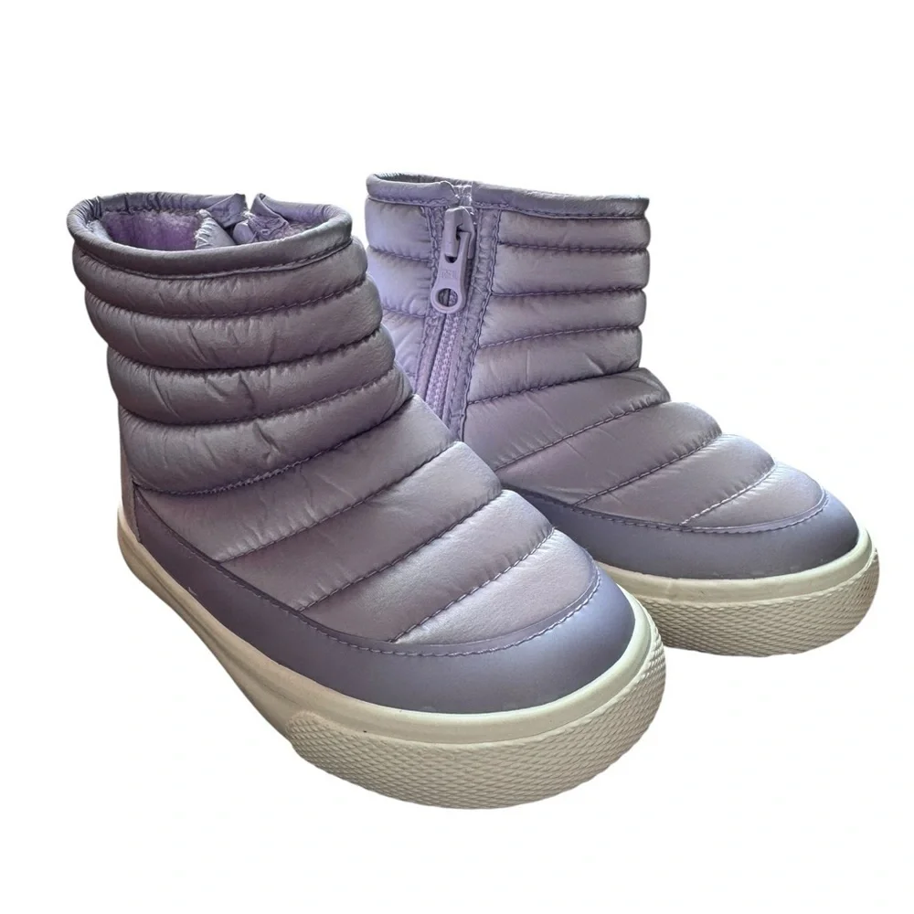 Cat & Jack Toddler Girl Winter Boots Purple Puffer Size 6